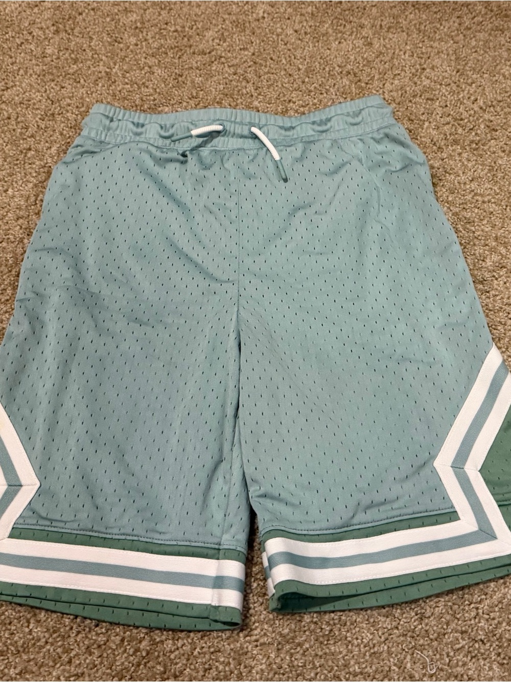 Nike Kids Mint Green Athletic Mesh Shorts